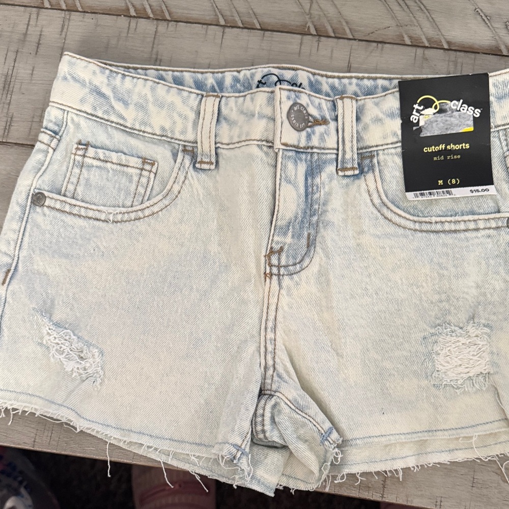Women's Light Blue Denim Cutoff Shorts